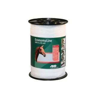 Pastuch taśma Kerbl ECONOMY 200m / 40mm 8 x 0,16 mm White