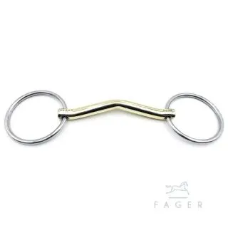 Wędzidło Fager "Frans Sweet Gold Loose Rings" 14 mm