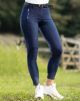 Bryczesy jeansowe HKM "Aruba Denim Silikon" Deep Blue
