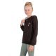 Bluza jeździecka dziecięca HKM "Mia" jesień/zima 2025 Dark Brown