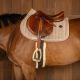 Czaprak skokowy Kentucky "Velvet Fishbone Plaited Glitter Rope" Beige