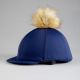 Czapka na kask Premier Equine "Jersey Fayx Fur Pom Pom" Navy