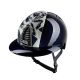 Kask KEP Italia Cromo 2.0 Riding Helmet / Polish Metal Blue / Furius Blue with Crystals / Polo Visor