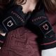 Rękawiczki Equestro "Multicolor Logo" jesień/zima 2025 Black/Marron