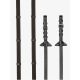 Wodze gumowe LeMieux ''Continental'' Brown/Silver