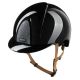 Kask KEP Italia SMART NOVA/ Polish Black/ Standard Visor/ Glitter Silver/ Beige Straps