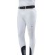 Bryczesy męskie Eqode by Equiline "Ginocchio Knee Grip" White 24h