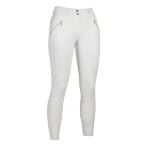 Bryczesy damskie HKM "Lia High Waist" White 24h
