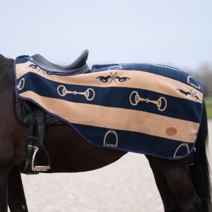 Półderka polarowa HV Polo "Gwenny Print Fleece" jesień/zima 2026 Navy/Camel