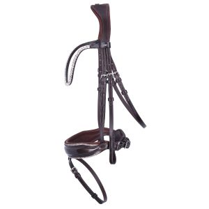 Ogłowie Schockemöhle "Luxury Dressage" Espresso/Toffe/Silver