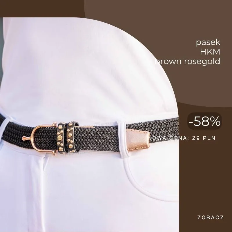 Pasek HKM "Rosegold Glamour" Brown