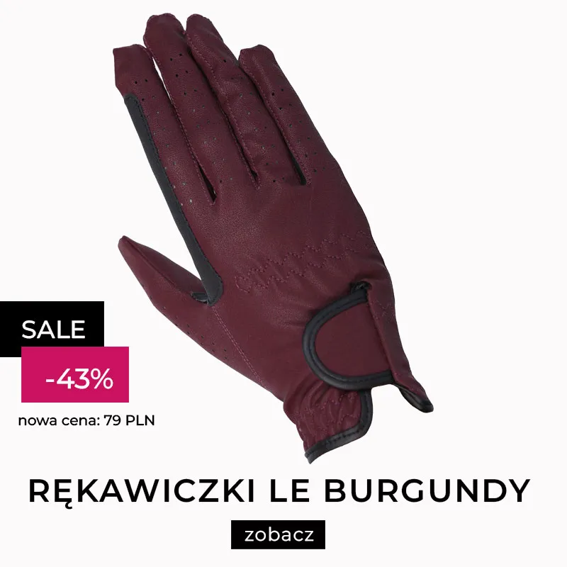 Rękawiczki Lovequestrian "Burgundy Bicolor" 24h